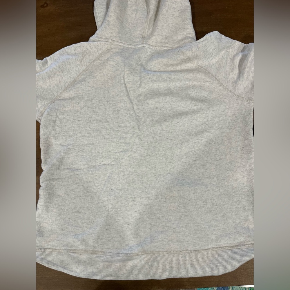 A.Eagle Outfitters Light Gray Hoodie with Navy Appliqué - Picture 2 of 4